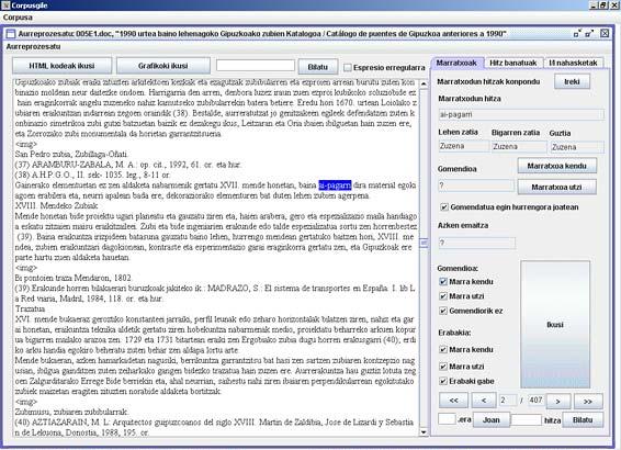 QuarkXpress-etik PDFra aldatutako dokumentuetan txertatzen diren hitz-barneko marrak ebaluatzeko eta zuzentzeko interfazea